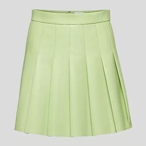 Aritzia Sunday Best Olive Pleated Micro Skirt